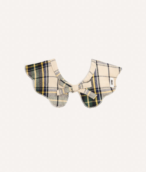 Collar-Style Dog Bandana Tartan Beige, Lola