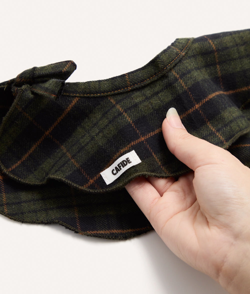 Hundebandana im Halsstil Tartan Grün, Lola