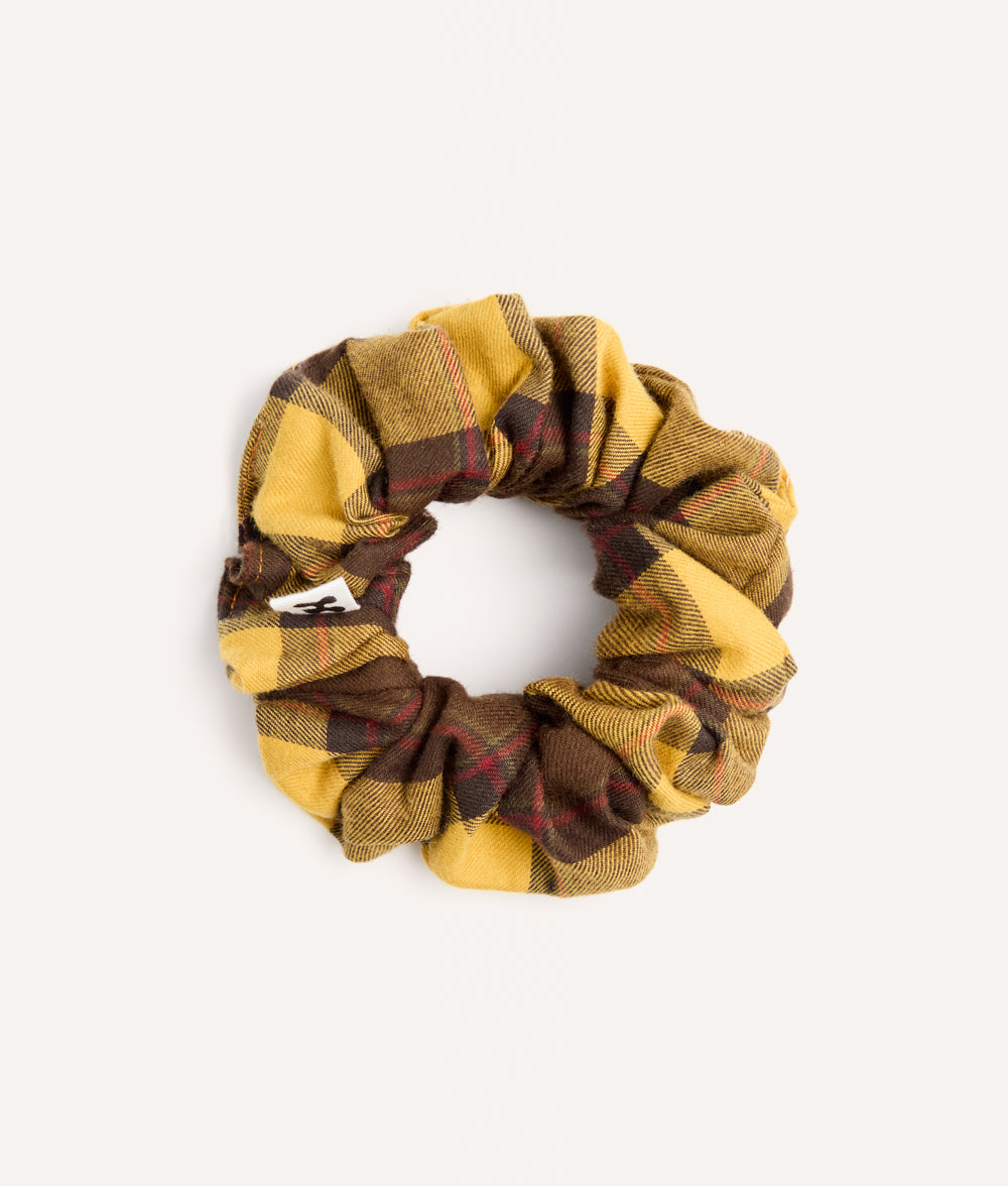 Scrunchie Haargummi Tartan Senfgelb, Noa