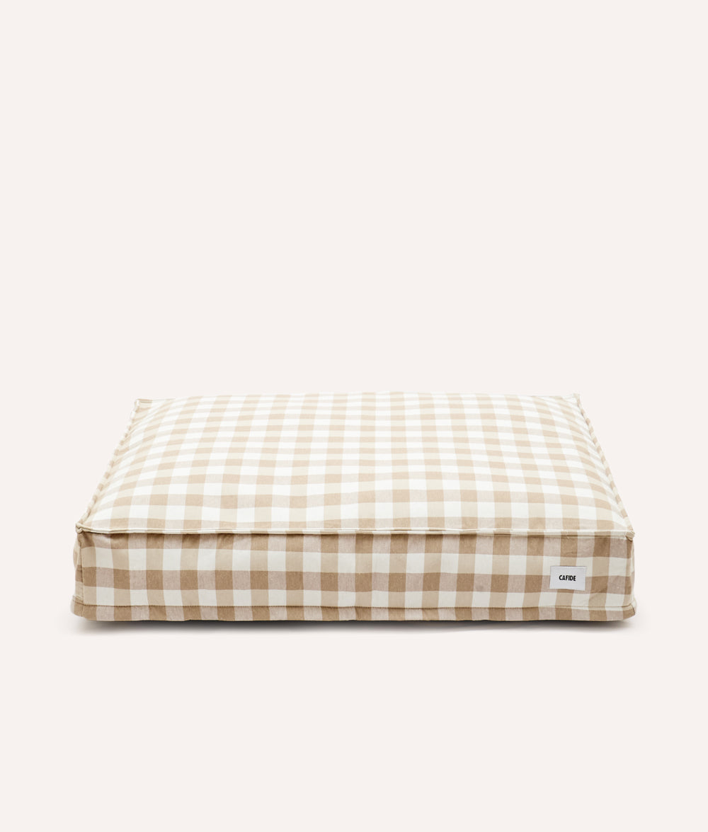 Vichy Beige Dog Bed, Cuadra