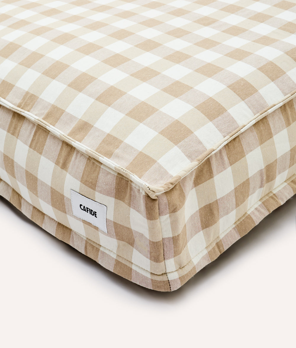 Vichy Beige Dog Bed, Cuadra