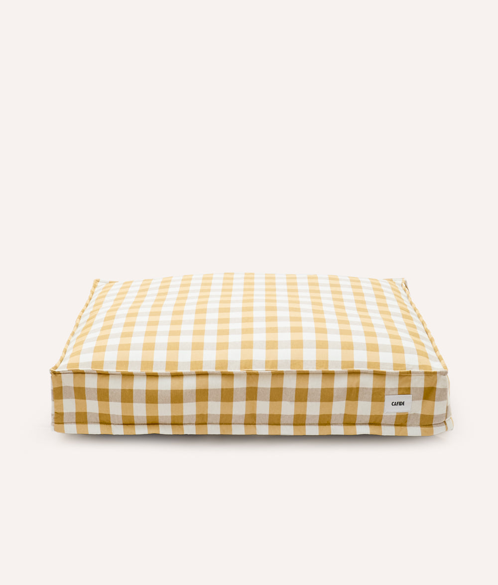Senfgelbes Vichy-Hundebett, Cuadra