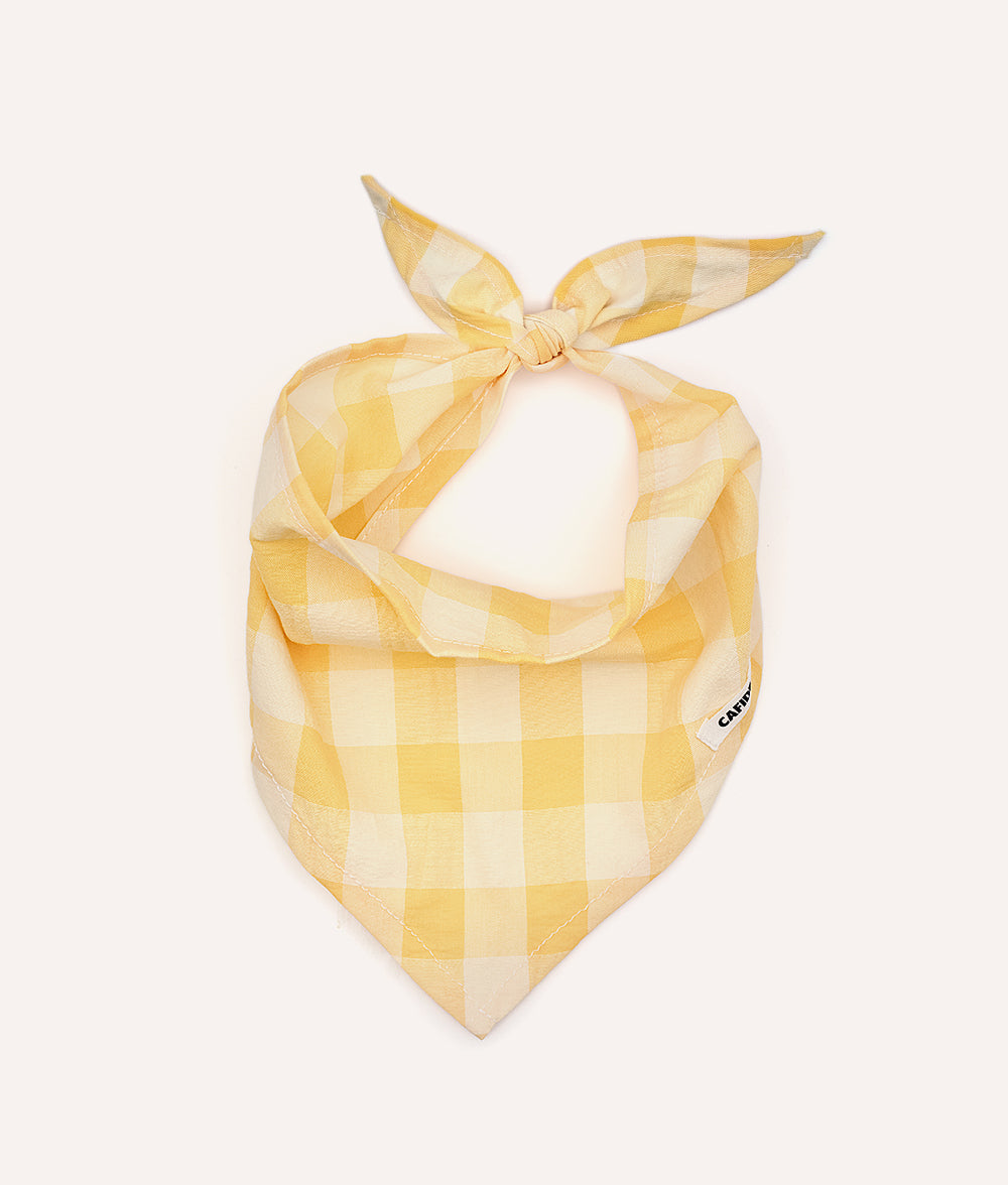Dog Bandana Design Vichy Yellow, Nata
