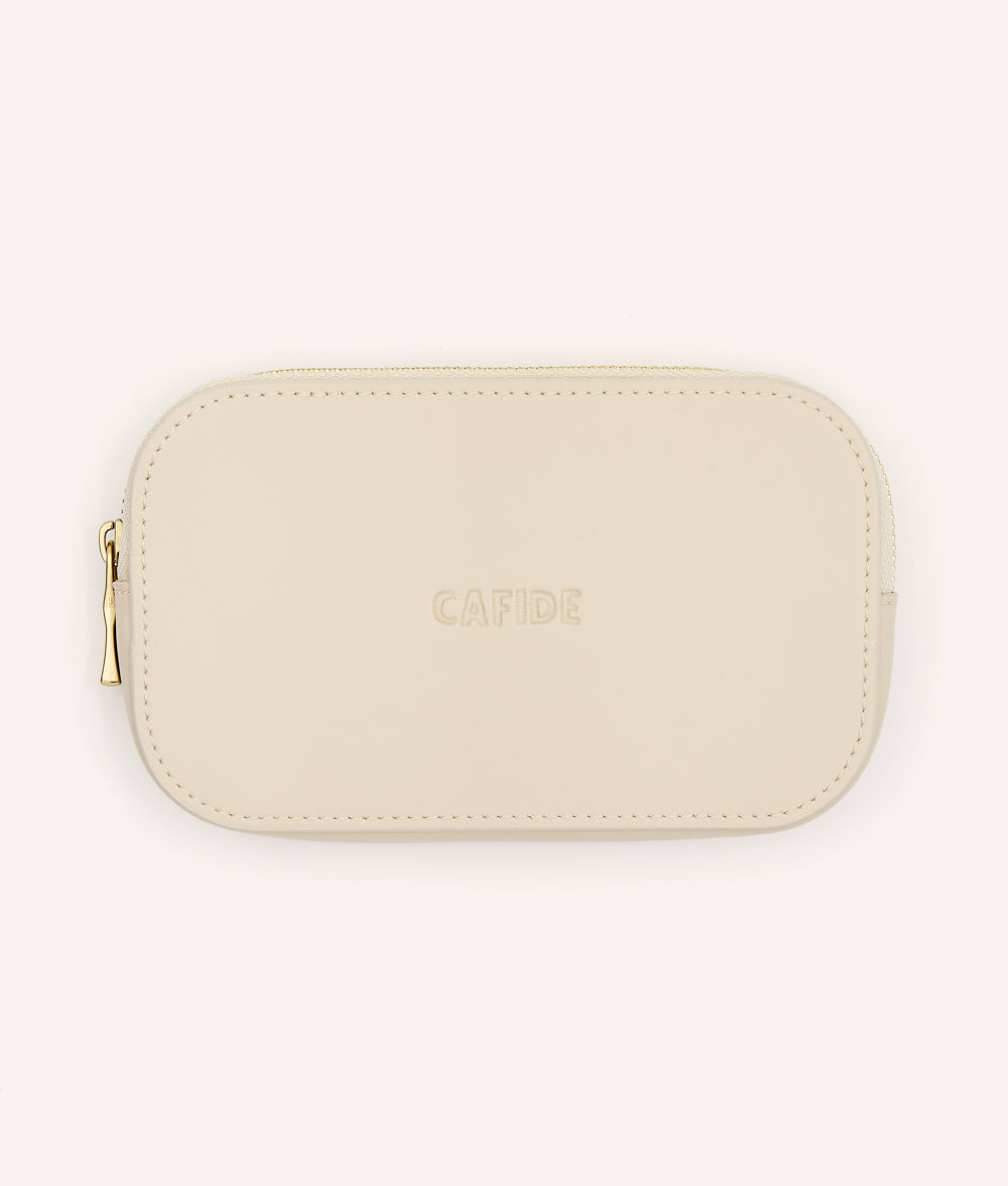 Beige Geldbörse aus veganem Leder, Jala