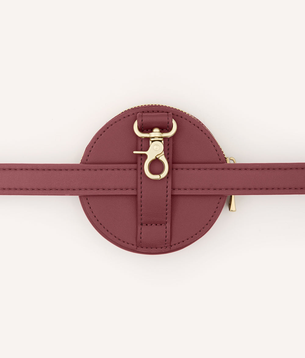 Burgunderfarbene Süßigkeitentasche aus veganem Leder, Jala