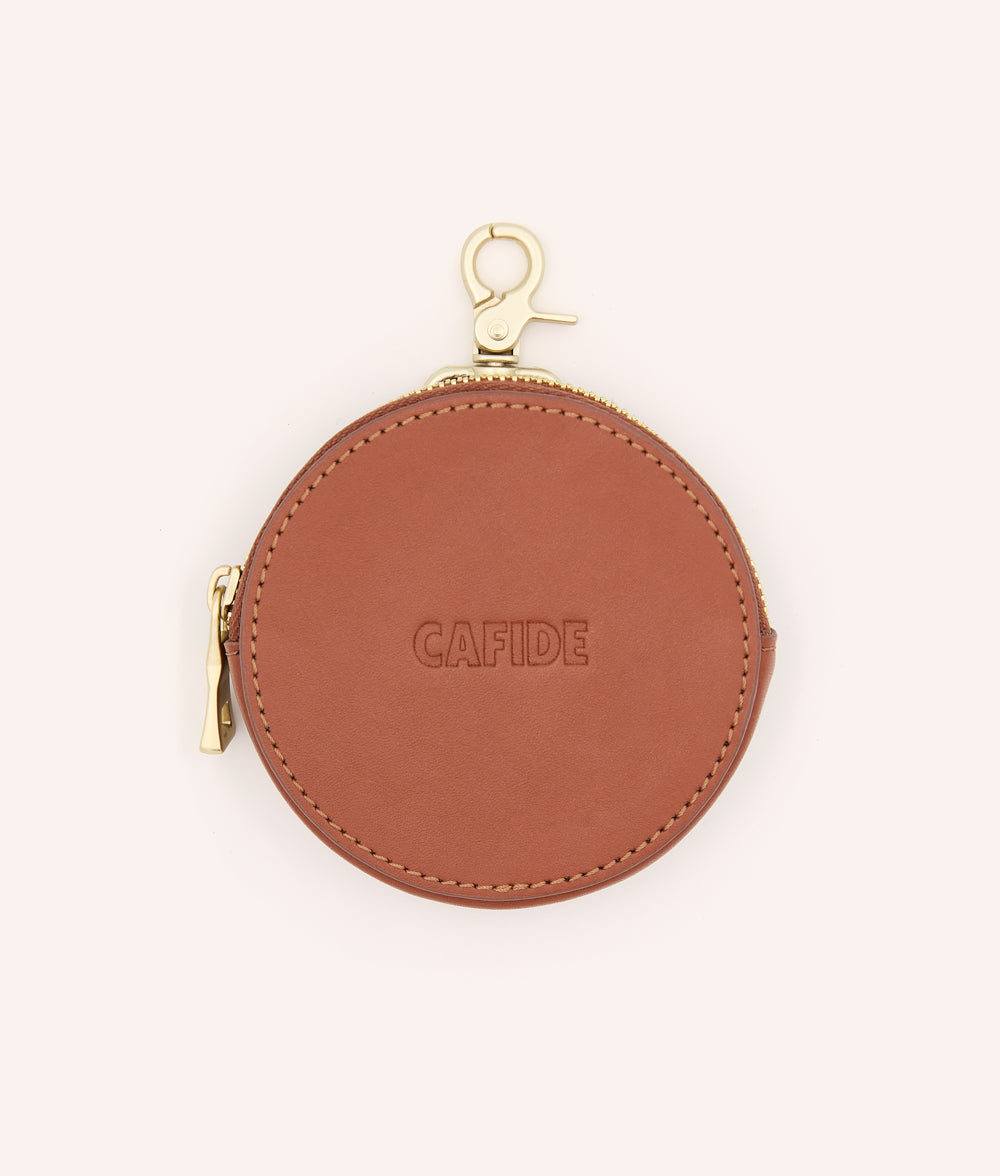 Braune Süßigkeitentasche aus veganem Leder, Jala