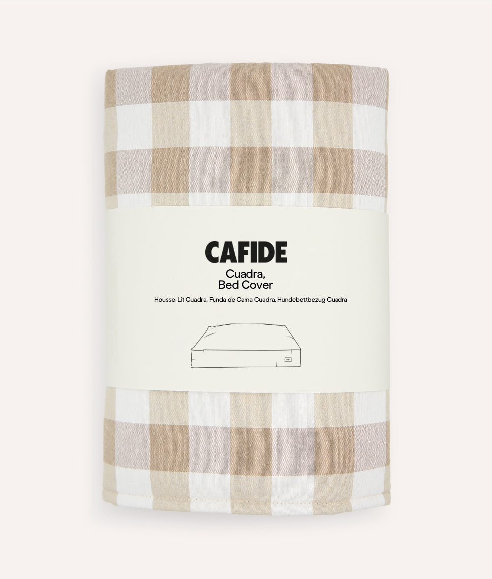 Vichy Beige Dog Bed Cover, Cuadra