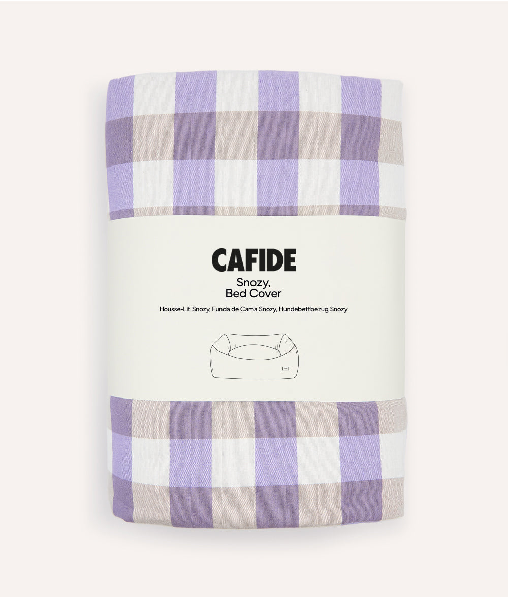 Vichy Violet Dog Bed Cover, Snozy