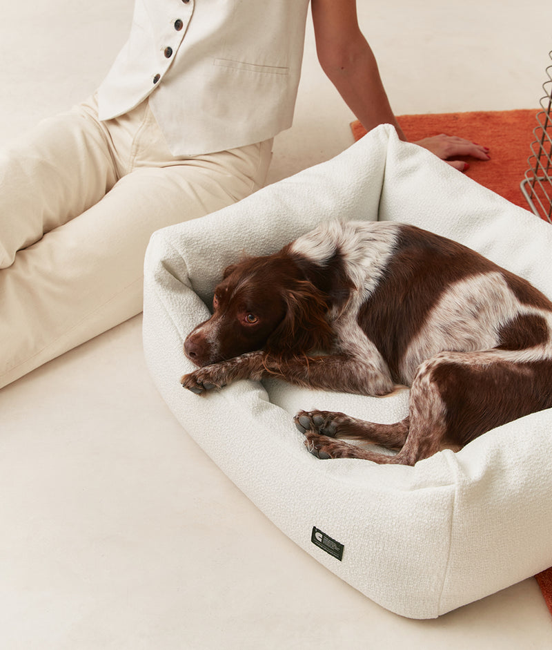 Bone White Dog Bed, Snozy 