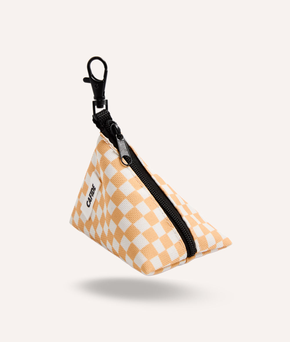 Poop Bag Carrier Recycled PET Peach Orange Design, Juno