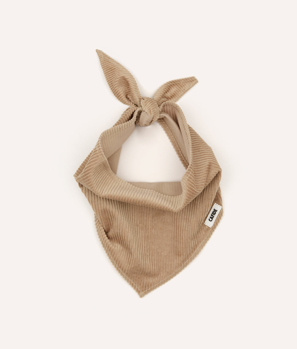 Beiges Hundehalstuch aus Cord, Nata