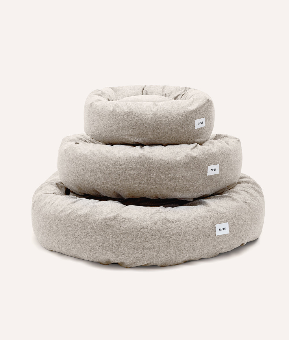 Beiges Chenille-Hundebett, Nuba