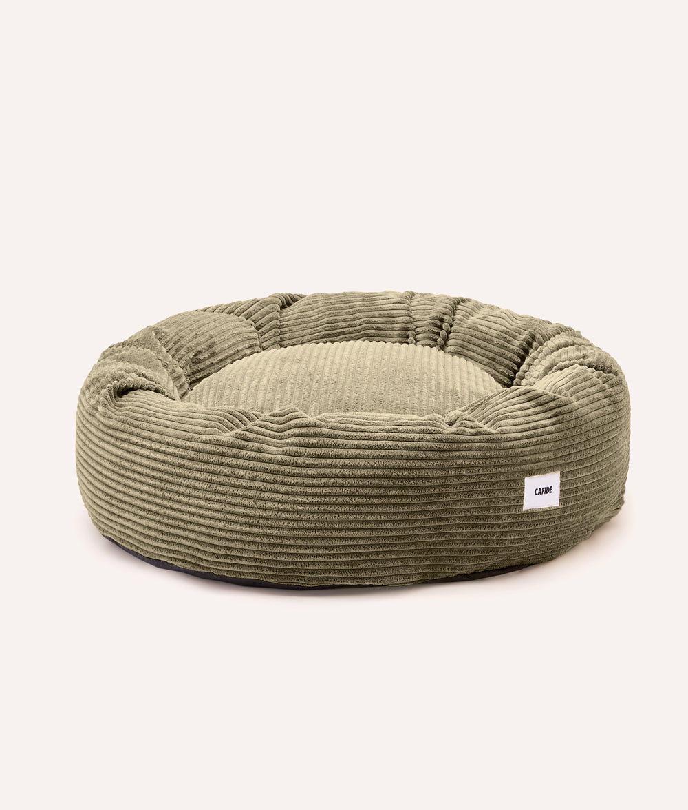 Lit pour chien en velours côtelé vert, Nuba