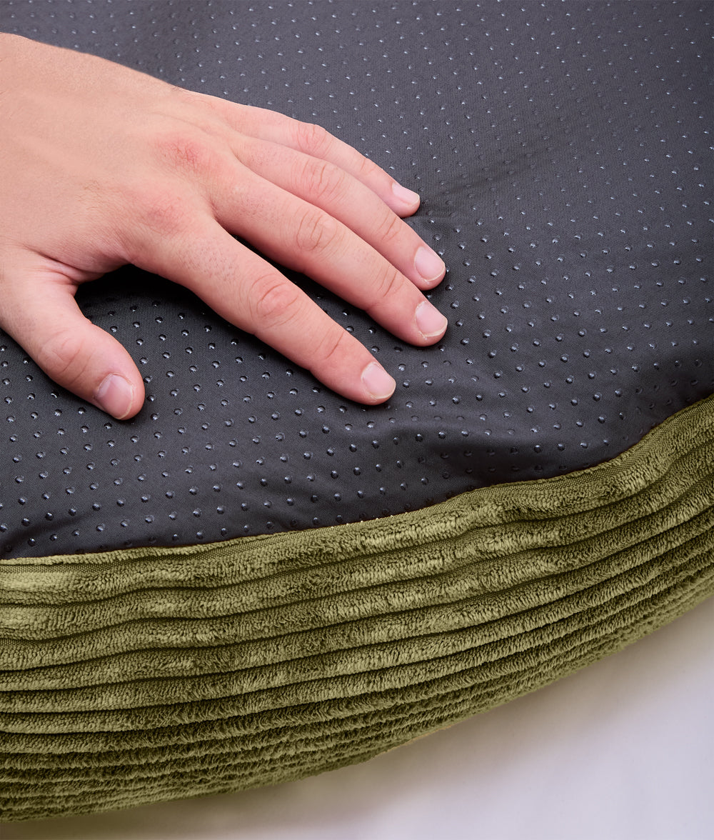 Green Corduroy Dog Bed Cover, Nuba