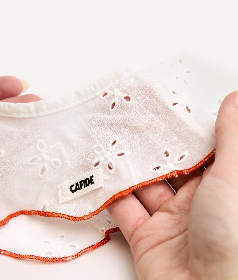 English Embroidery Coral Dog Neck Bandana, Lola