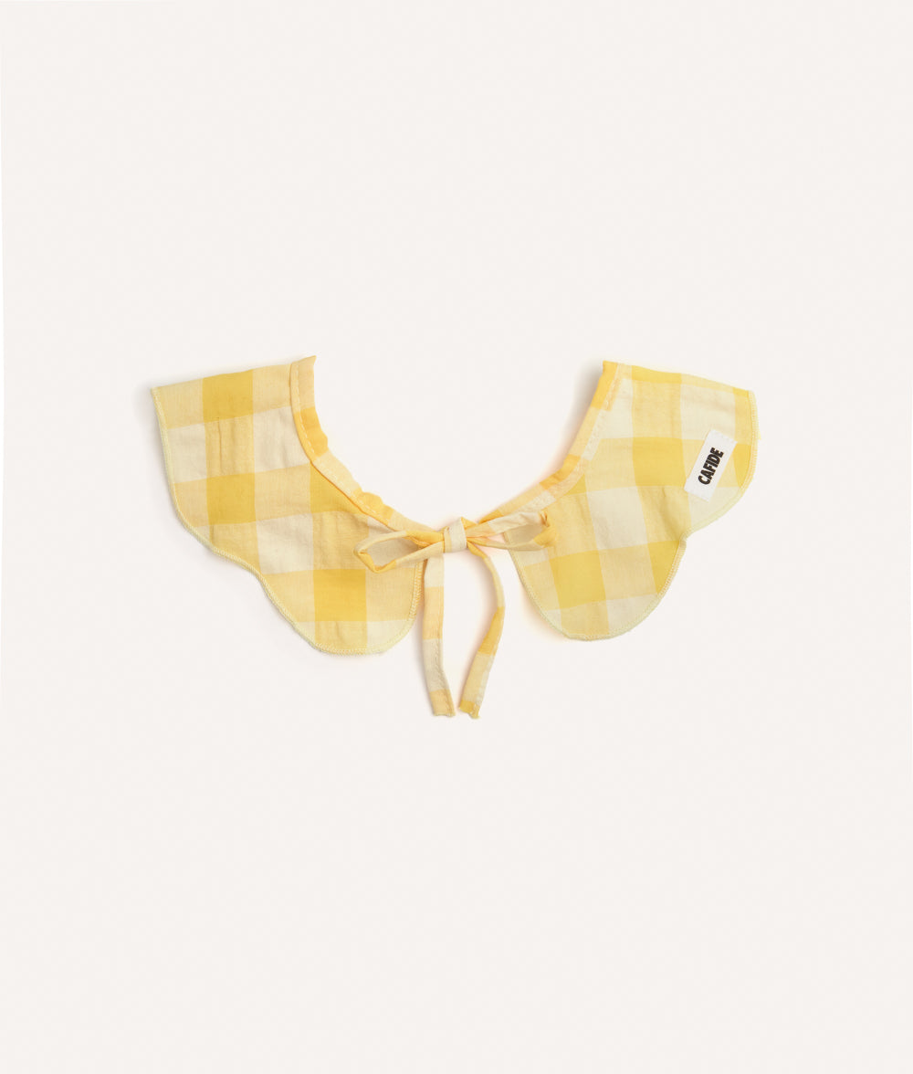 Yellow Gingham Dog Neck Bandana, Lola