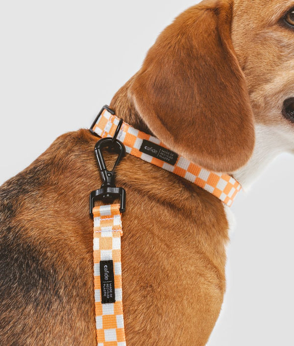 Recycled PET Necklace Peach Orange Design, Juno