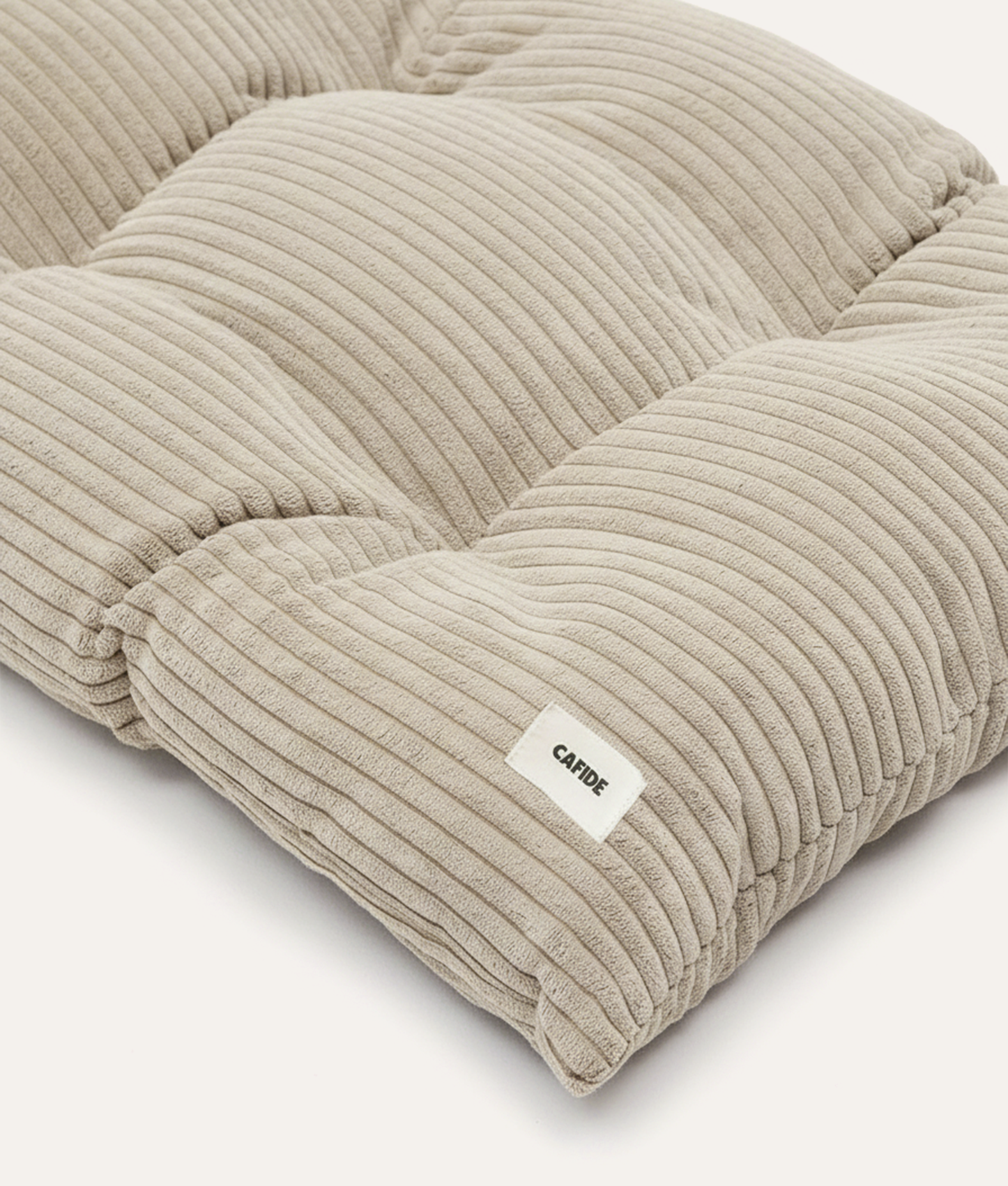 Corduroy Dog Bed Cushion Beige, Bela