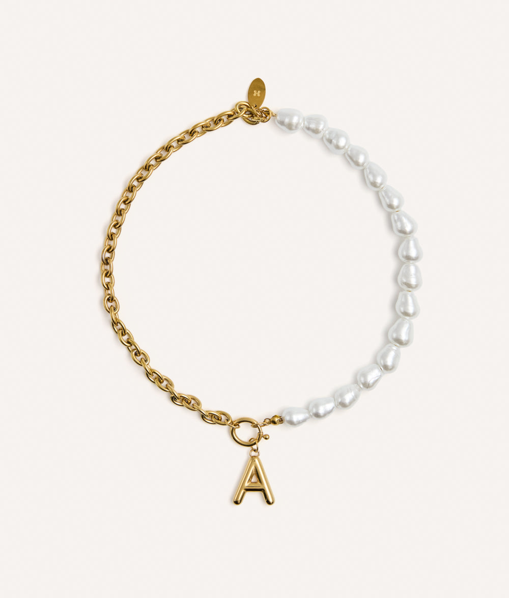 Gold Dog Collar with Pearls, Sira