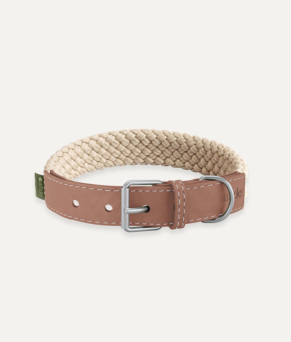 Braune Halskette aus veganem Leder, Corda