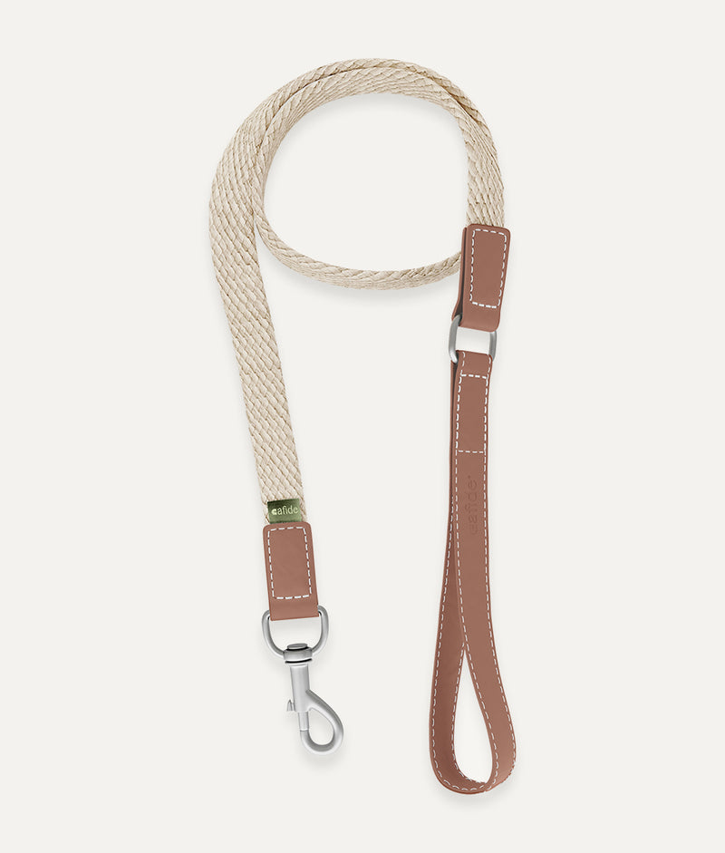 Braunes veganes Halsband- und Leinenpaket, Corda