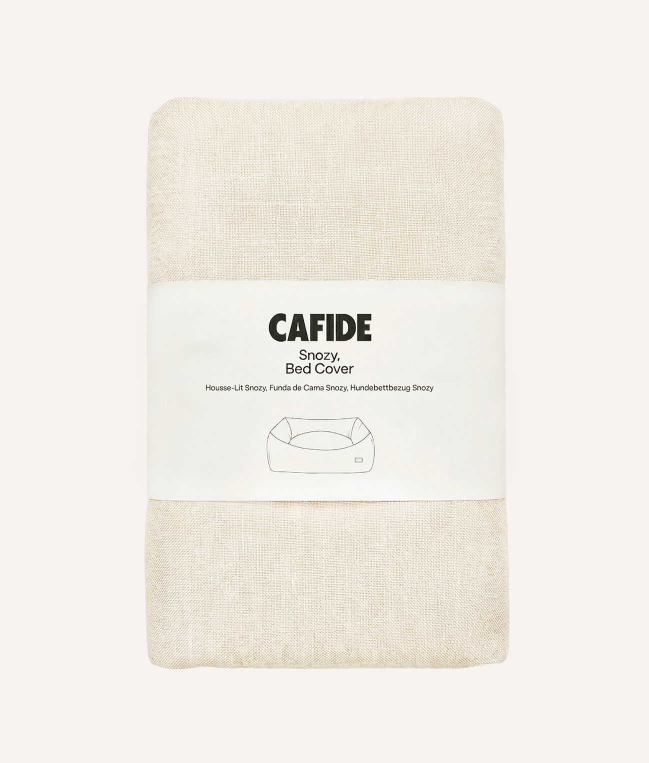 Beige Dog Bed Cover, Snozy