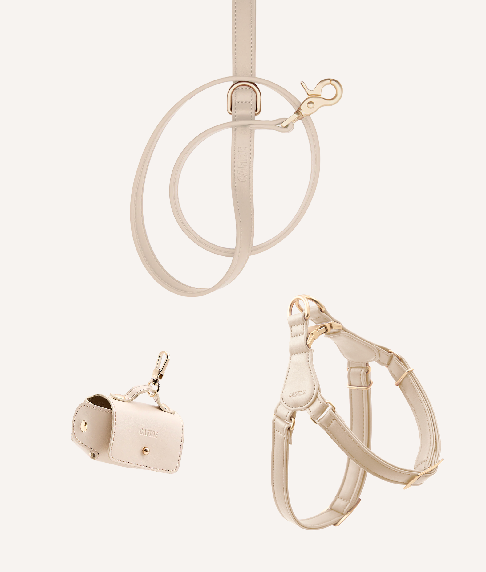 Pack Arnés Cuero Vegano "Step In" Beige, Jala