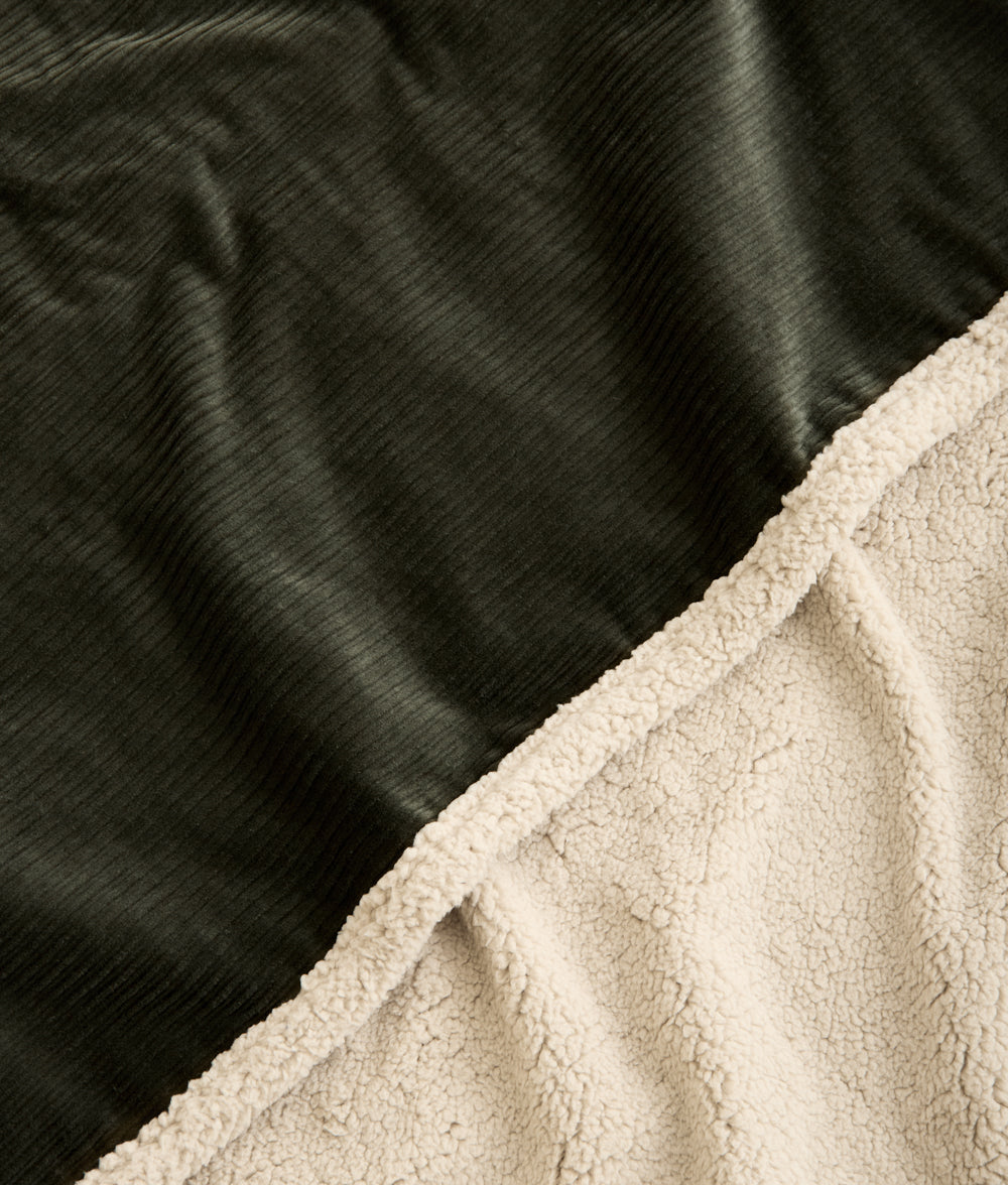 Green Corduroy Dog Blanket, Toia