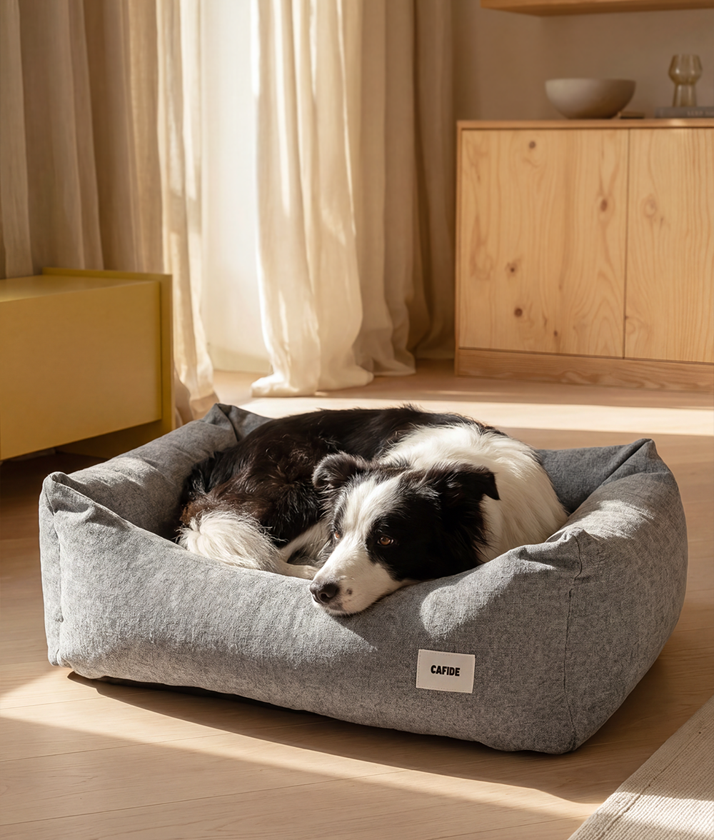Grey Dog Bed, Snozy