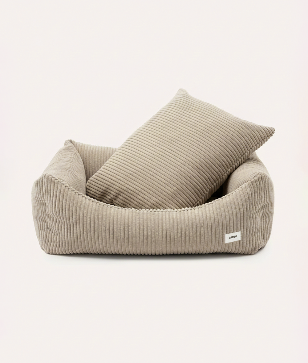 Hundebett Aus Cord In Beige, Snozy