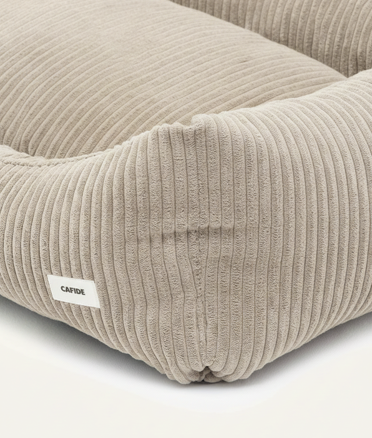 Corduroy Dog Bed Beige, Snozy