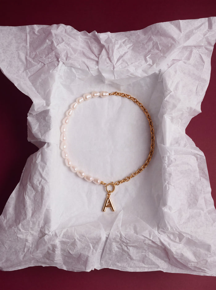Collar para Perro Dorado con Perlas, Sira