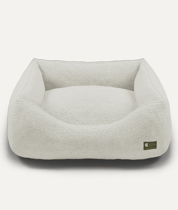 White shop dog bed