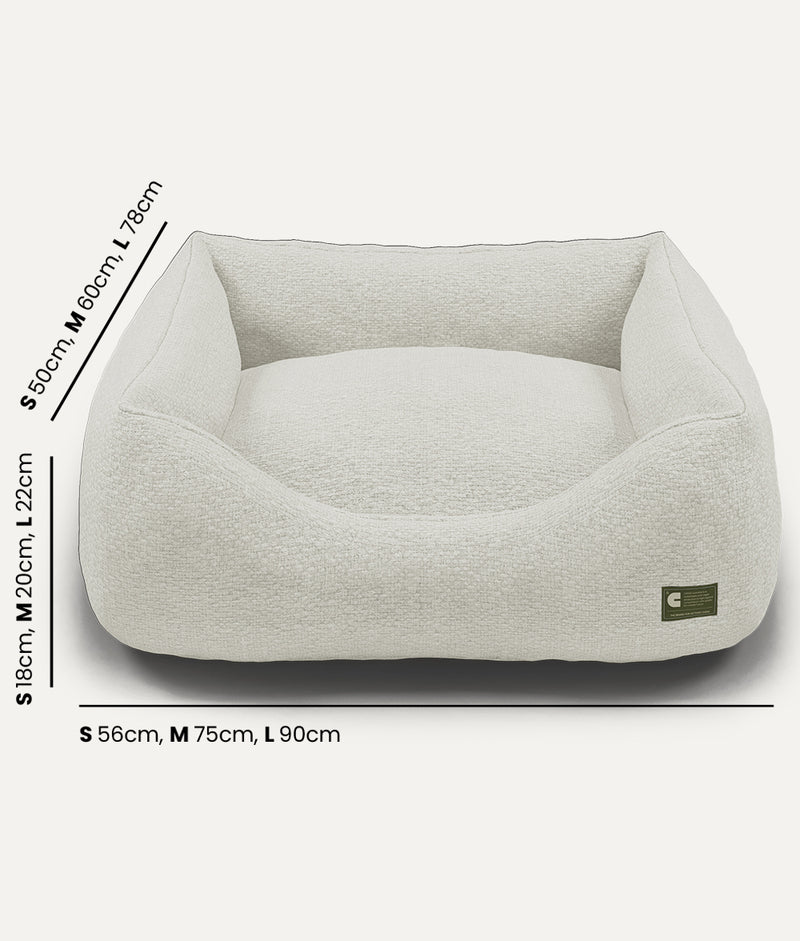 Bone White Dog Bed, Snozy 