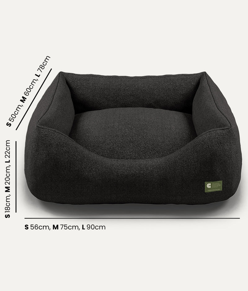 Black Anthracite Dog Bed, Snozy 