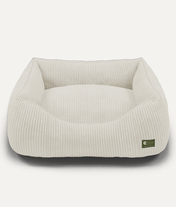 Bone White Corduroy Dog Bed, Snozy 